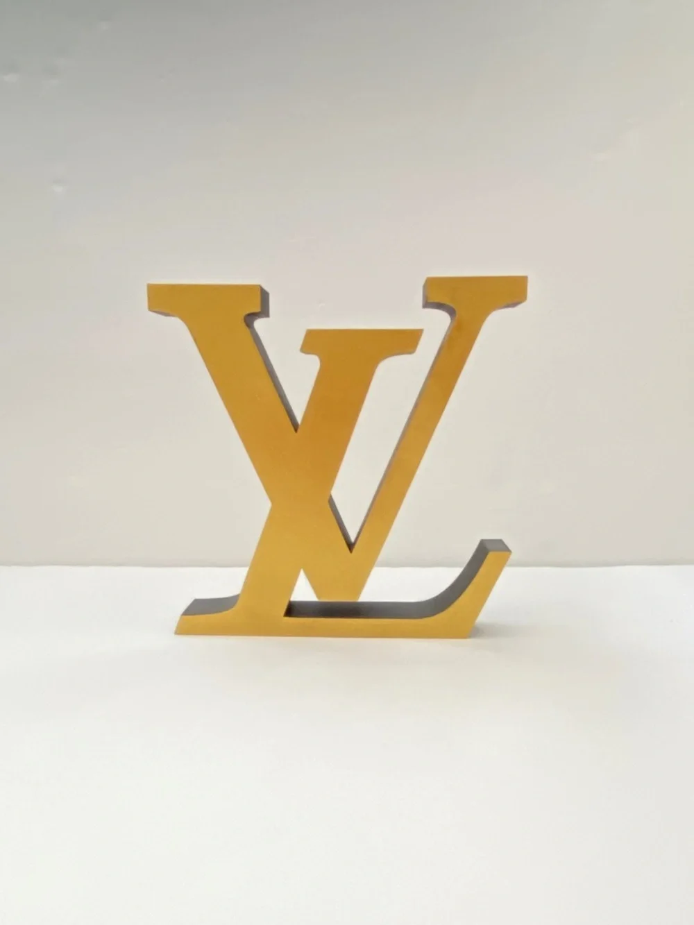 Rare LARGE 7" Black/Gold LV Art Decor - Picture 2 of 7